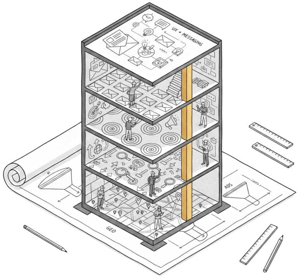 Growth strategy illustration